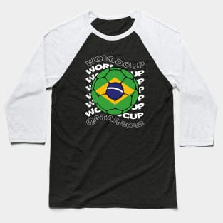 Brazil Football Baseball T-Shirt